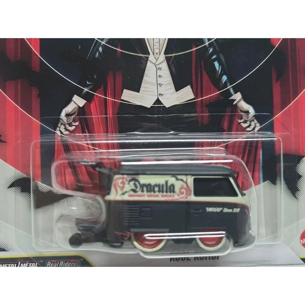 New 2026 Hot Wheels Pop Culture Dracula Kool Kombi Real Riders Toy Car Collect